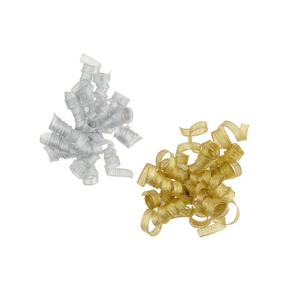 Gartner Studios Metallic Curly Bows Pkg/2