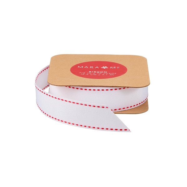 Gartner Studios Red Stitch Grosgrain Ribbon