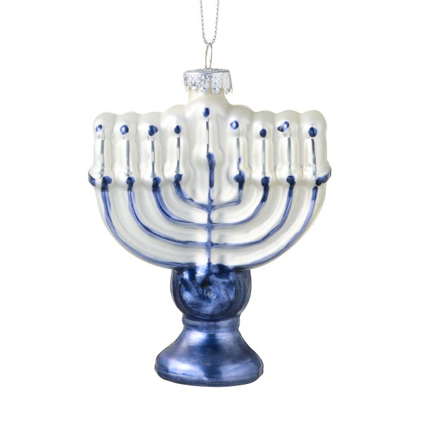 Glass Menorah Ornament