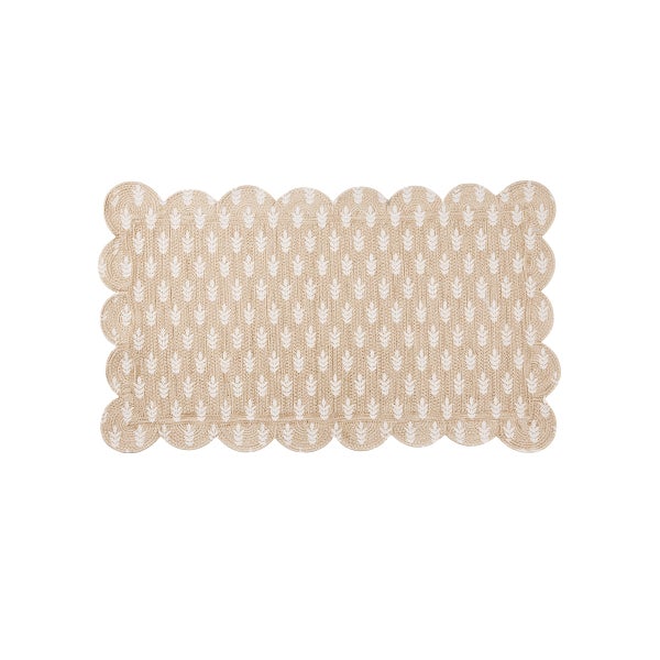 Scallop Neutral Scatter Rug