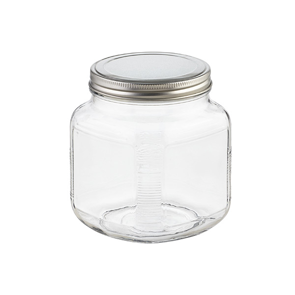 1 1/2 Quart Modern Montana Jar with Wooden Acacia Lid | 4 Pack