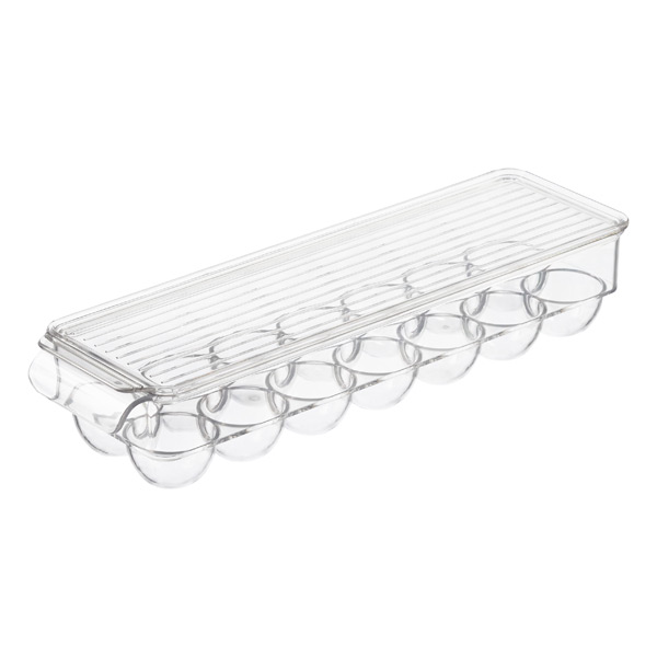 iDesign Fridge Bins Egg Holder - Clear - 4-3/8 x 14-3/4 x 3 - Each