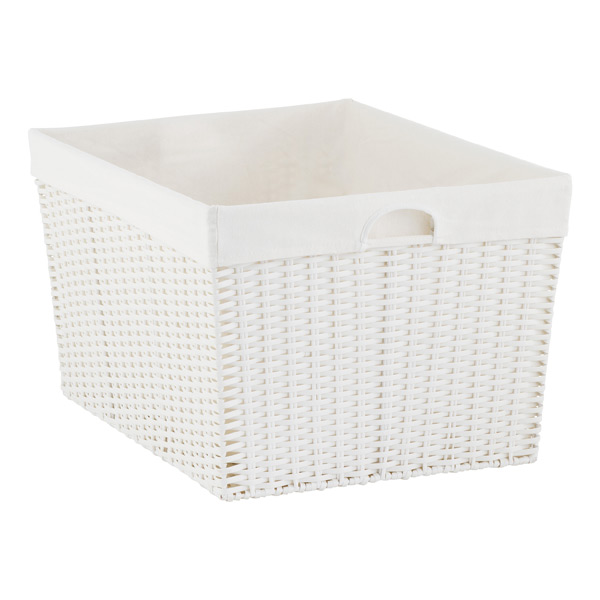 KOVOT Storage Woven Baskets Wicker Storage Wicker Storage Baskets with  Built-in Carry Handles | Laundry Storage Pantry Bin - 9L x 8W x 4H