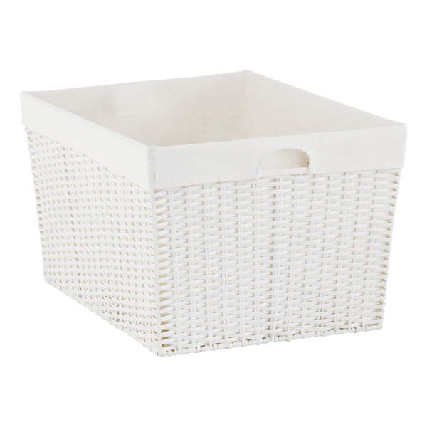 Essentials Small Rectangular Baskets with Handles, 9.5x6.75x4.25 in.