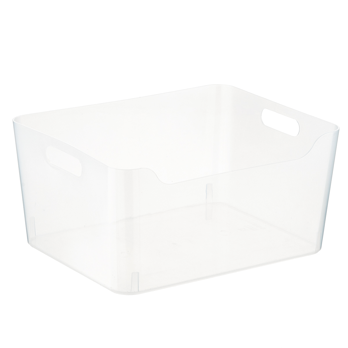 Large Plastic Storage Bin with Handles, Clear, 14.25″ x 11.5625″ x 6.9375″  – Find Organizers That Fit