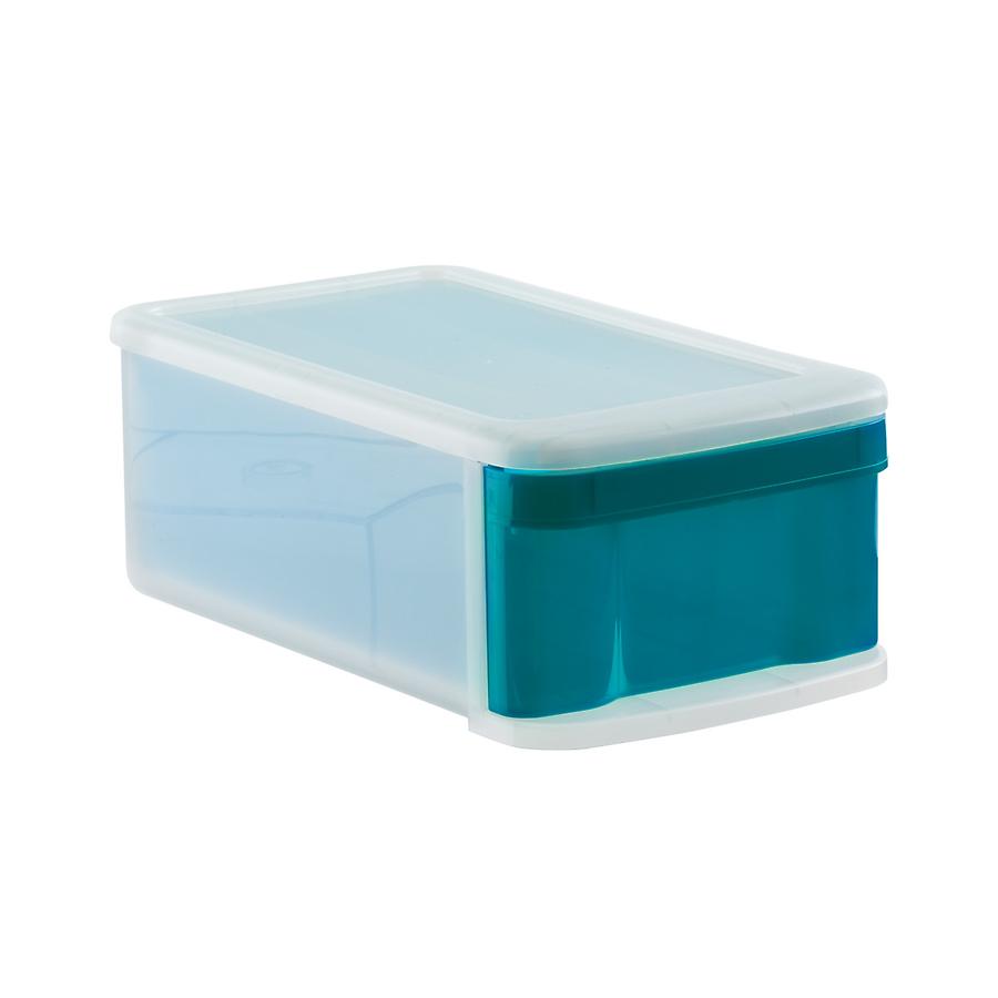 Small Tint Stackable Storage Drawer, Peacock, 15.375 x 8.75 x 5.75 – Pack  of 6 – Find Organizers That Fit