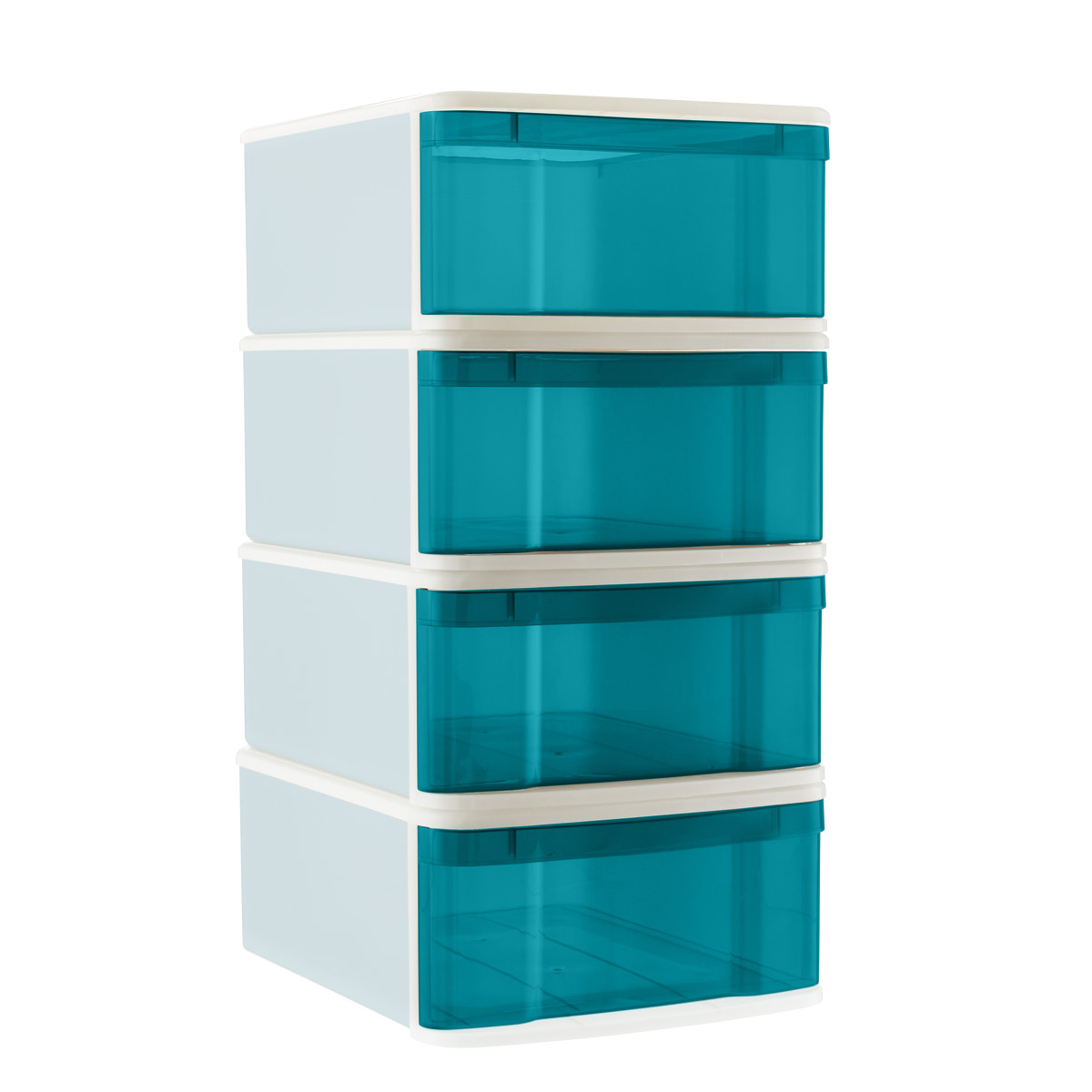 Plastic Drawers, Stackable Storage Drawers, 4 Drawers Plastic