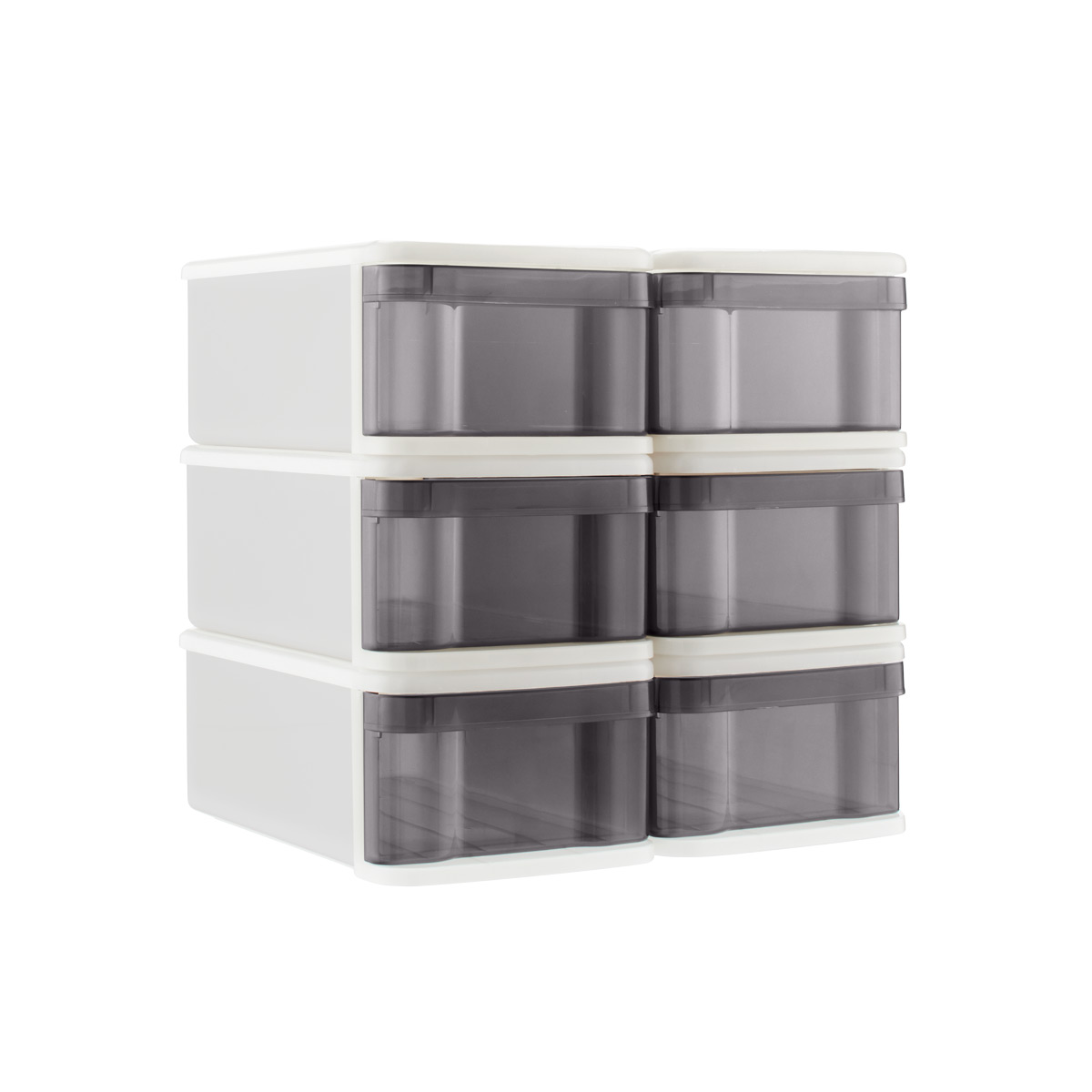 Small Tint Stackable Storage Drawer, Grey, 15.375 x 8.75 x 5.75 – Pack of 6  – Find Organizers That Fit