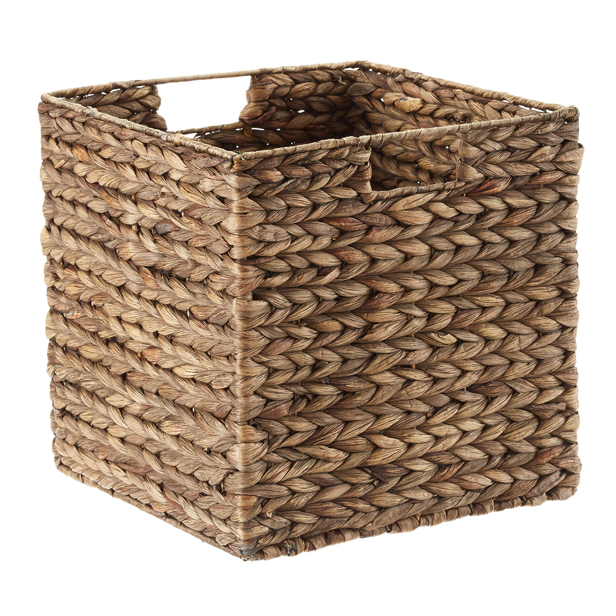 Medium Water Hyacinth Basket w/Handle Natural/Black, 15.75 ...