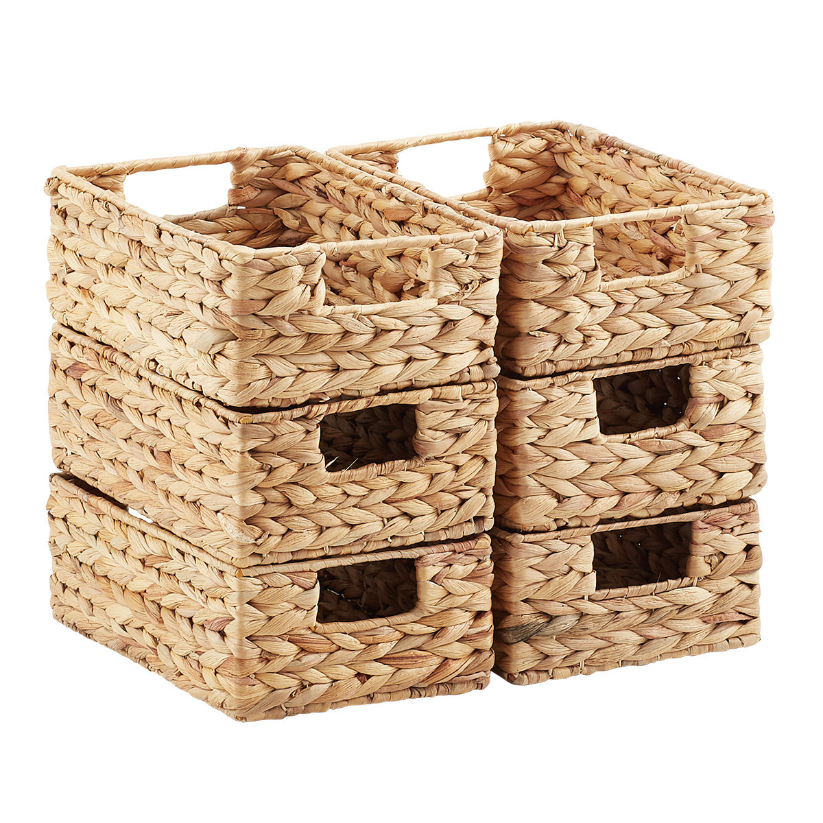 Vintiquewise Black Plastic Wicker Shelf Basket Organizer QI003679