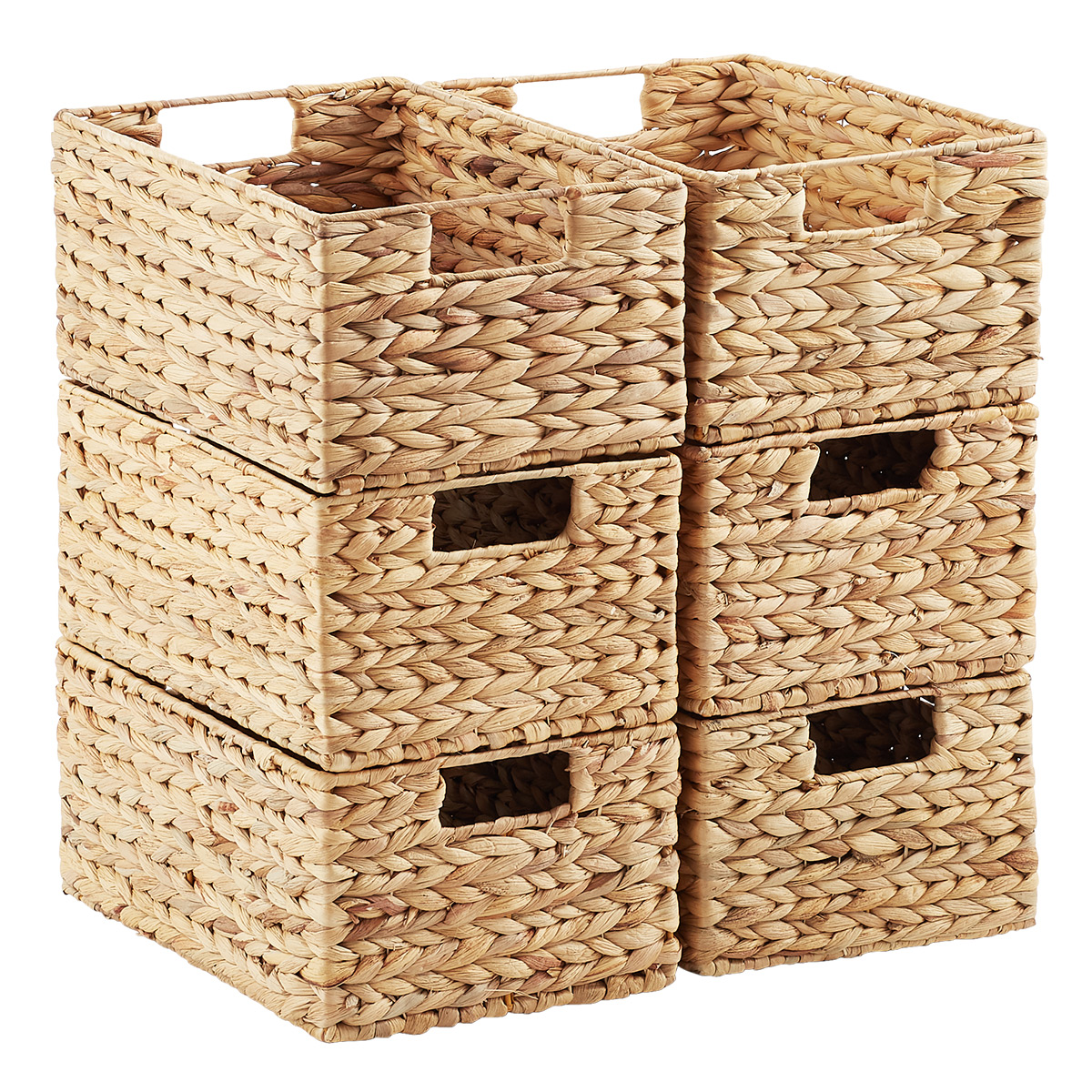 Farmlyn Creek 3-Pack 9 inch Square Wicker Storage Baskets with