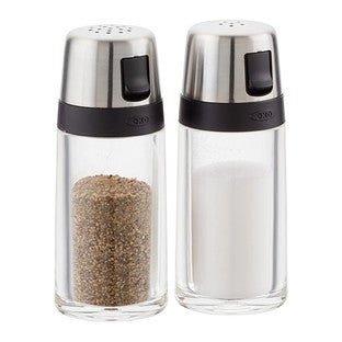 OXO Good Grips Silver/Clear Plastic Salt and Pepper Shaker Set 3 oz