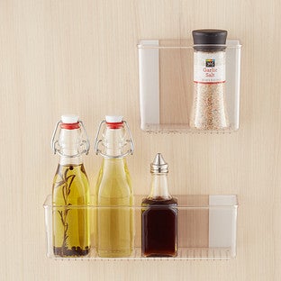 iDesign Adhesive Organizer Bin - Clear - Clear