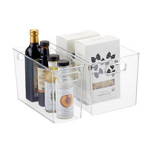 iDesign Plastic Storage Bin with Handles - Clear - Made in Usa - Clear