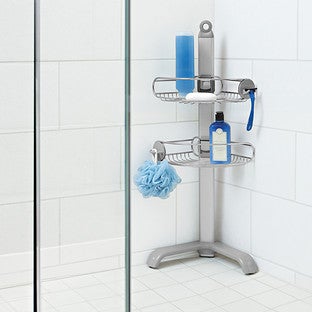 Simplehuman Corner Bathroom Shower Caddy - Stainless Steel