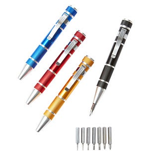 250722 8-In-1 Aluminum Stainless Steel Screwdriver