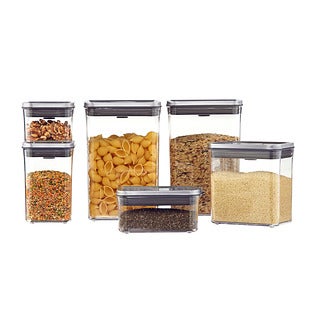 Oxo Steel Pop Food Storage Containers, Set of 6 - Silver