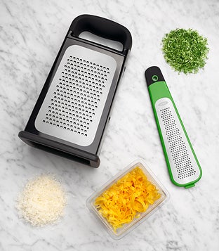 Etched Box Grater With Removable Zester