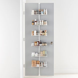 Elfa Classic® Medium Mesh Over the Door Rack Graphite