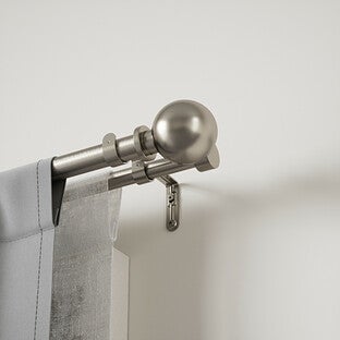 Umbra Bolas Double Curtain Rod, One Size, Silver