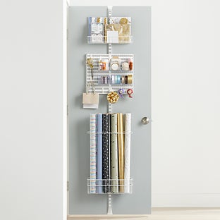 Elfa Utility® Wire Gift Packaging Over the Door Rack White