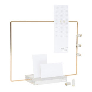 Photos - Desk Organiser russell—hazel® Acrylic Base Memo Display Clear/Gold 8-3/8" x 10-5/8" x 5" h