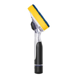 1028434 1 in. Good Grips Soft & Medium Bristle Plastic & Rubber Handle Soap Dispensing Scrubber Brush, Multi Color