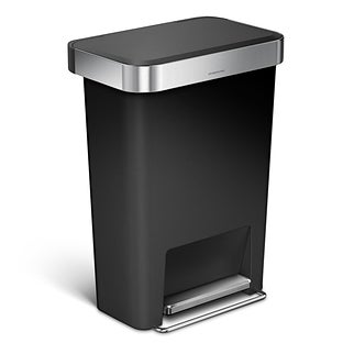 simplehuman® 12 gal./45 ltr. Rectangular Plastic Step Can Dark Green