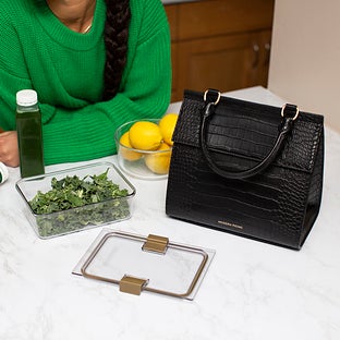 Modern Picnic Pebble Luncher— Containers Black Pebble
