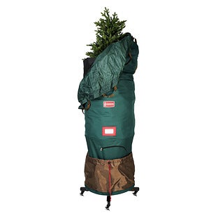 TreeKeeper Large Upright Christmas Tree Storage Bag with Wheels - Green
