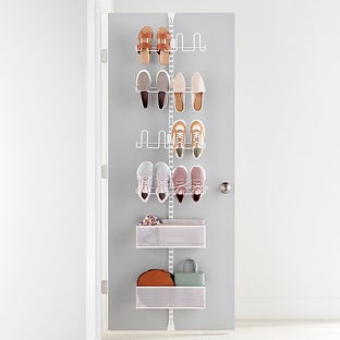 Elfa Utility® Mesh Shoe Storage Over the Door Rack White