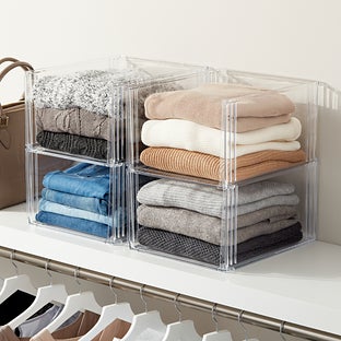 The Container Store® Case of 6 Clearline Open Bins Clear