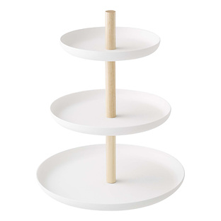 Yamazaki Home Tosca 3-Tier Dessert Stand - White