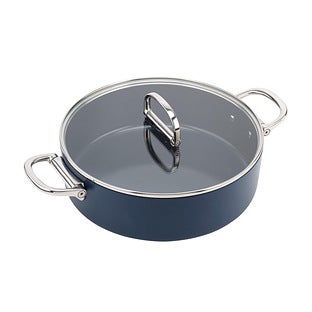 Joseph Joseph Space Ceramic Nonstick 5-Qt. Shallow Casserole - Dark Blue