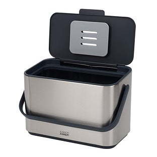 Joseph Joseph Collect 4-Liter Stainless Steel Compost Caddy with Removable Bucket - Gray
