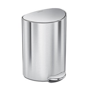 6 Liter / 1.6 Gal. Mini Semi-round Step Can w/ Inner Bucket & Liner Pocket, Matte Black Steel