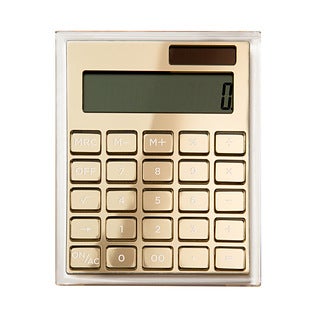 Photos - Calculator russell&mdash;hazel&reg; Acrylic  Clear/Gold 4-3/8" x 5-7/8" x 1/2" h