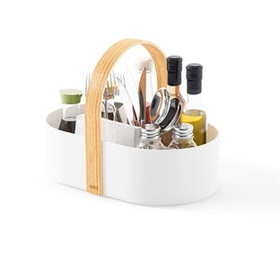 Umbra Bellwood Metal-Top Serving Cart, One Size, White