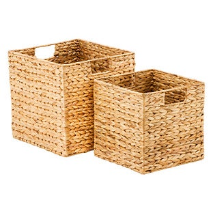 Large Water Hyacinth Cube Natural
