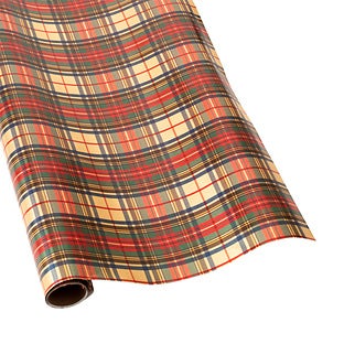 Caspari® Wrap Dress Stewart Tartan Gold