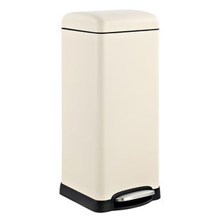 Betty Retro Step-Open Trash Can with Liners - Light Beige