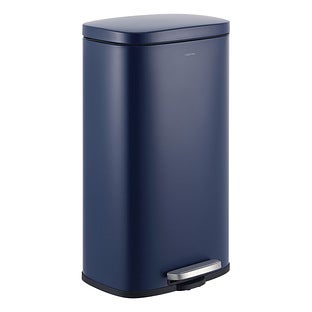 Curtis 8-Gallon Step-Open Trash Can, Gloss Gray