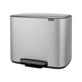 Bo Step on Trash Can, 16 Gallon, 60 Liter - Platinum