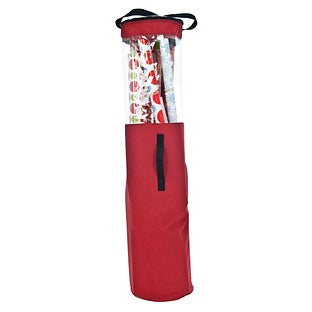 Santa's Bag Christmas Wrapping Paper Storage Container - Red