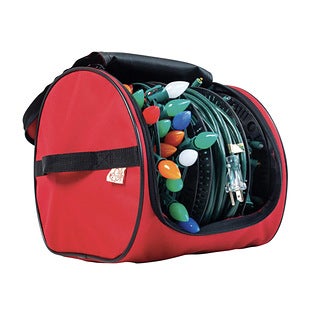 Santa's Bag Christmas Light Storage Reels and Organizer - Red