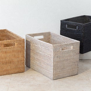 Artifacts Trading Company Artifacts Rattan Storage Box - Legal File - White wash