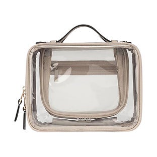 Medium Clear Cosmetics Case | Stone | CALPAK | Luggage & Travelware