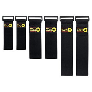 Wrap-It Storage Super-Stretch Straps- Assorted 6-Pack (2x9", 2x12", 2x18") | by West Marine