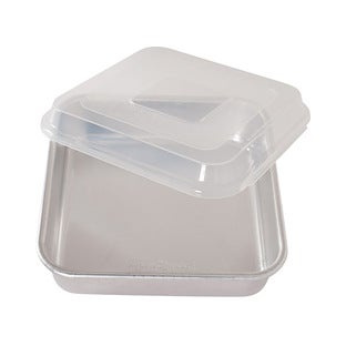 Nordicware Square 9X9 Cake Pan with Storage Lid, One Size, Gray