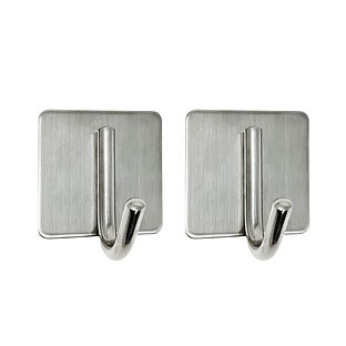 Handy Hook 1.75 in. L Silver Stainless Steel Hook, 2PK